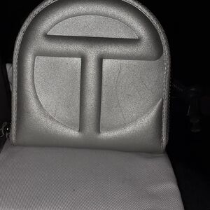 Telfar Metallic Silver Zip Wallet